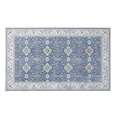 Willa Blue/Taupe Washable Dream Mink Rugs