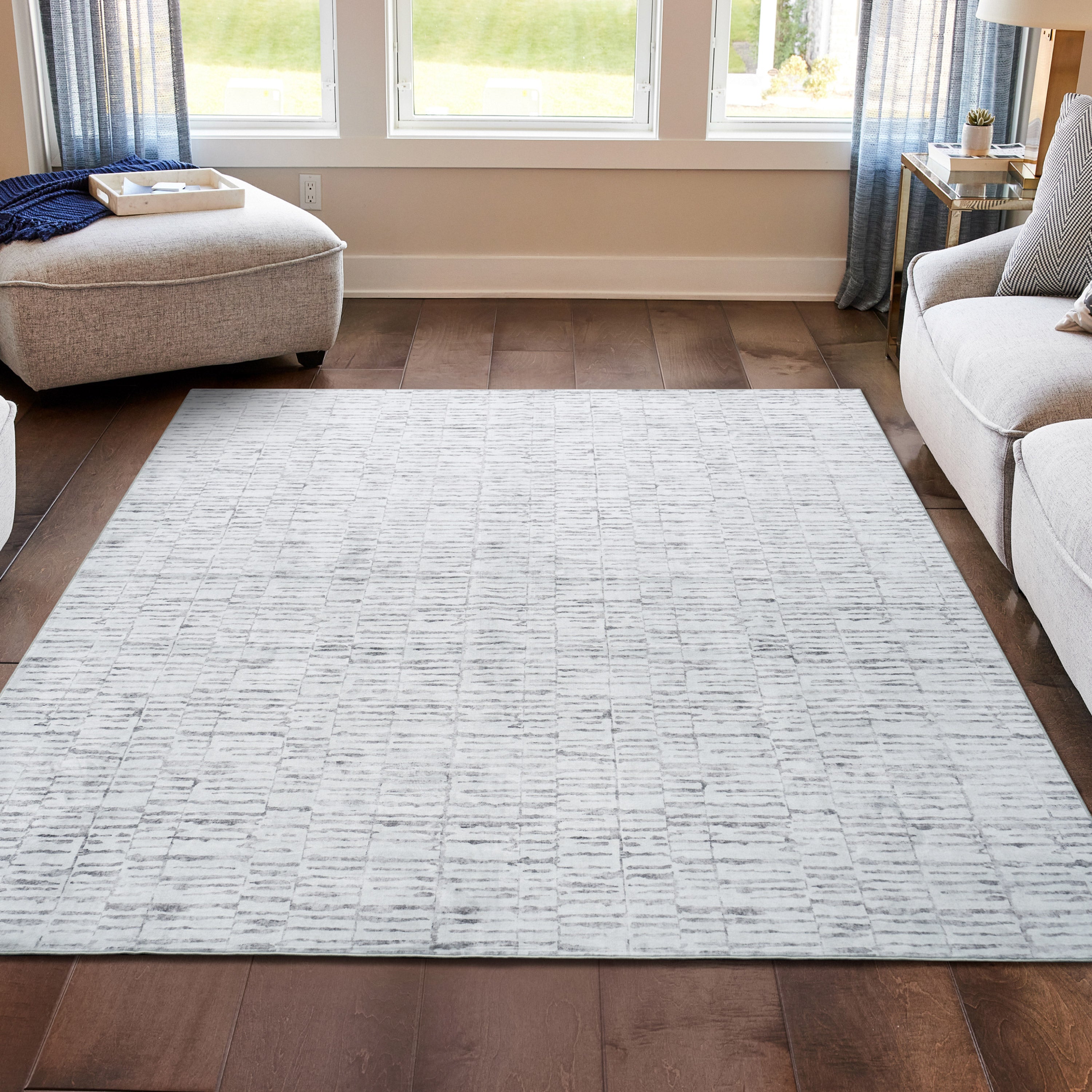 Strata Textured Washable Dream Mink Rugs