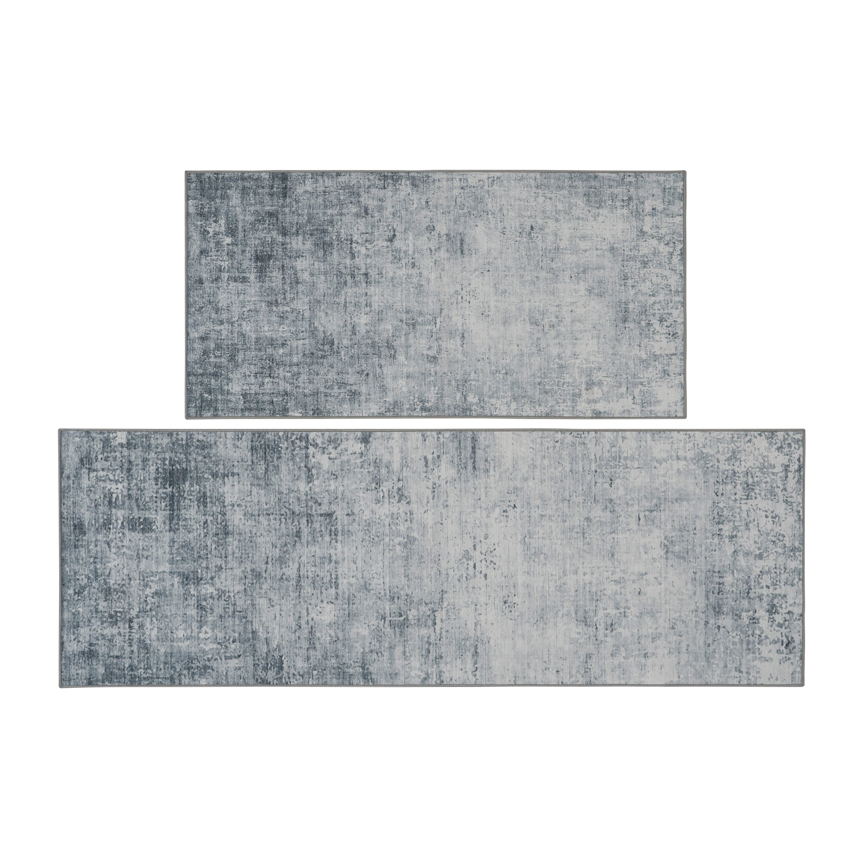Blue Hazen Abstract Imagine Printed Chenille