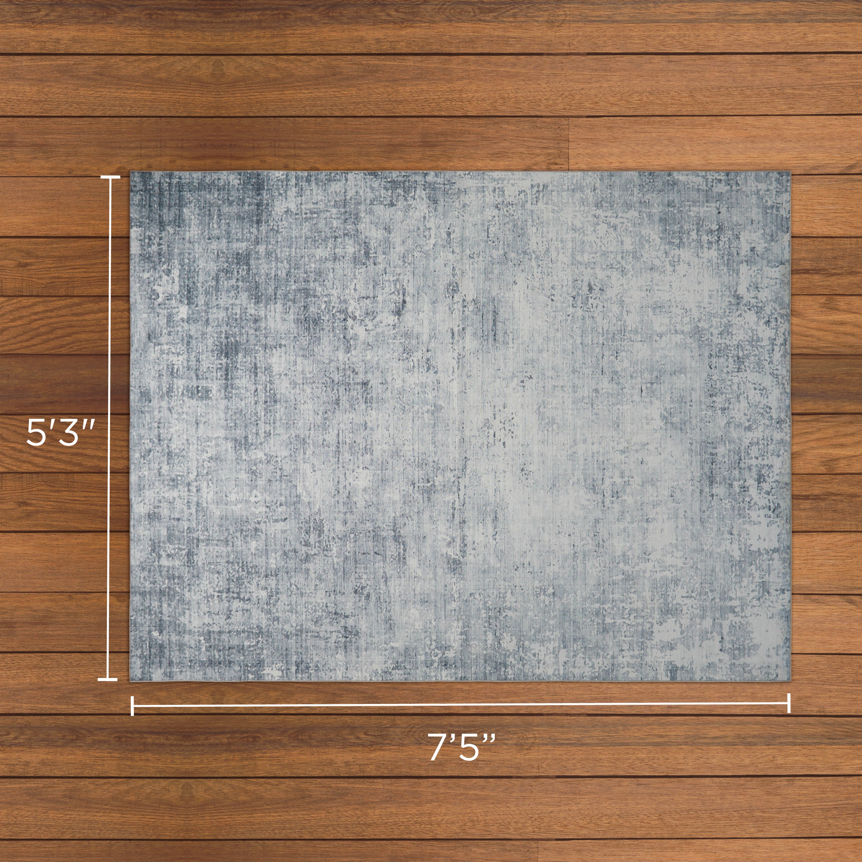 Blue Hazen Abstract Imagine Printed Chenille