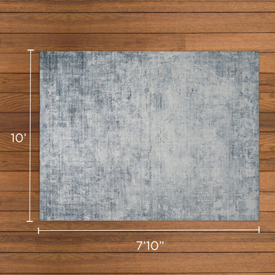 Blue Hazen Abstract Imagine Printed Chenille