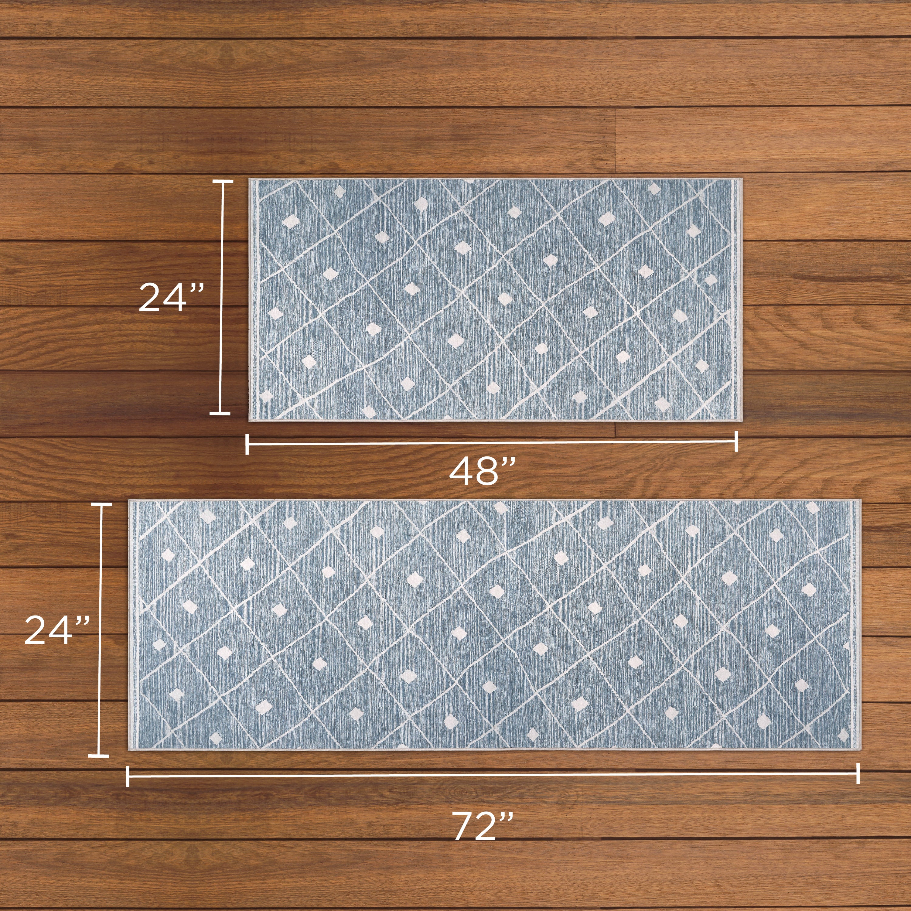 Blue Grey Seta Imagine Printed Chenille