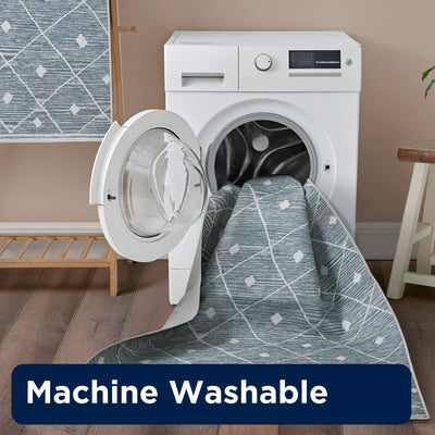 Blue Grey Seta Imagine Printed Chenille