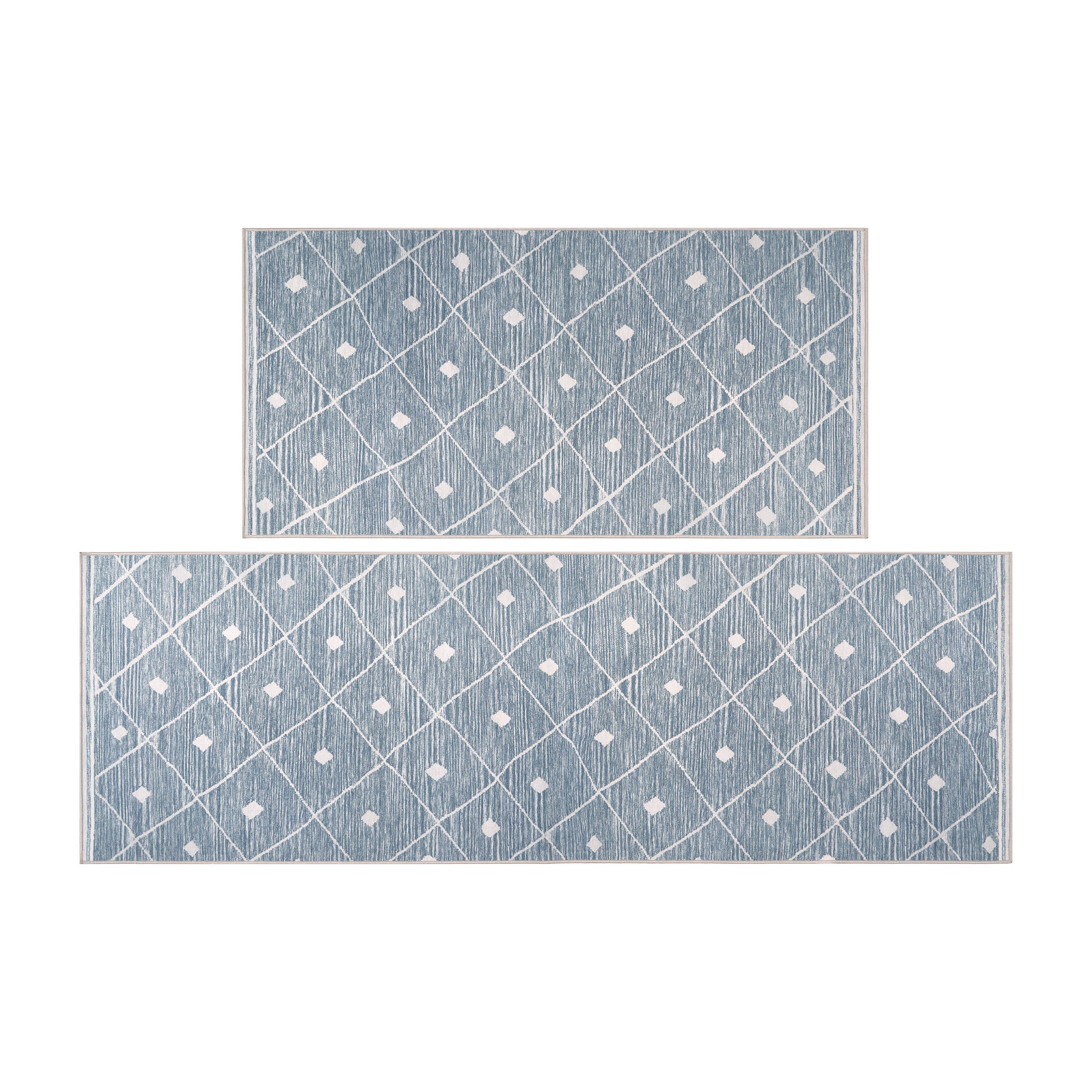 Blue Grey Seta Imagine Printed Chenille