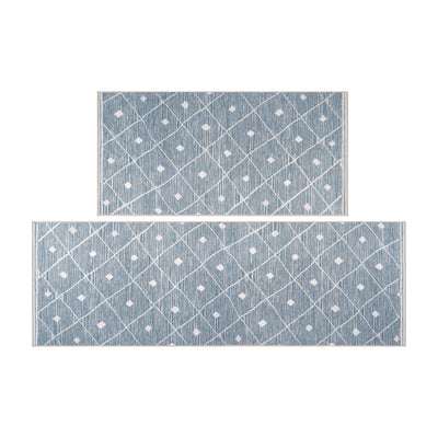Blue Grey Seta Imagine Printed Chenille