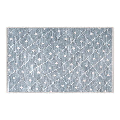 Blue Grey Seta Imagine Printed Chenille