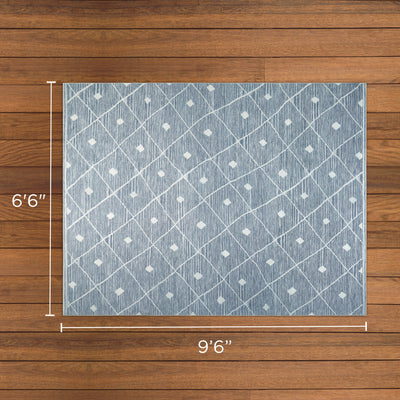 Blue Grey Seta Imagine Printed Chenille