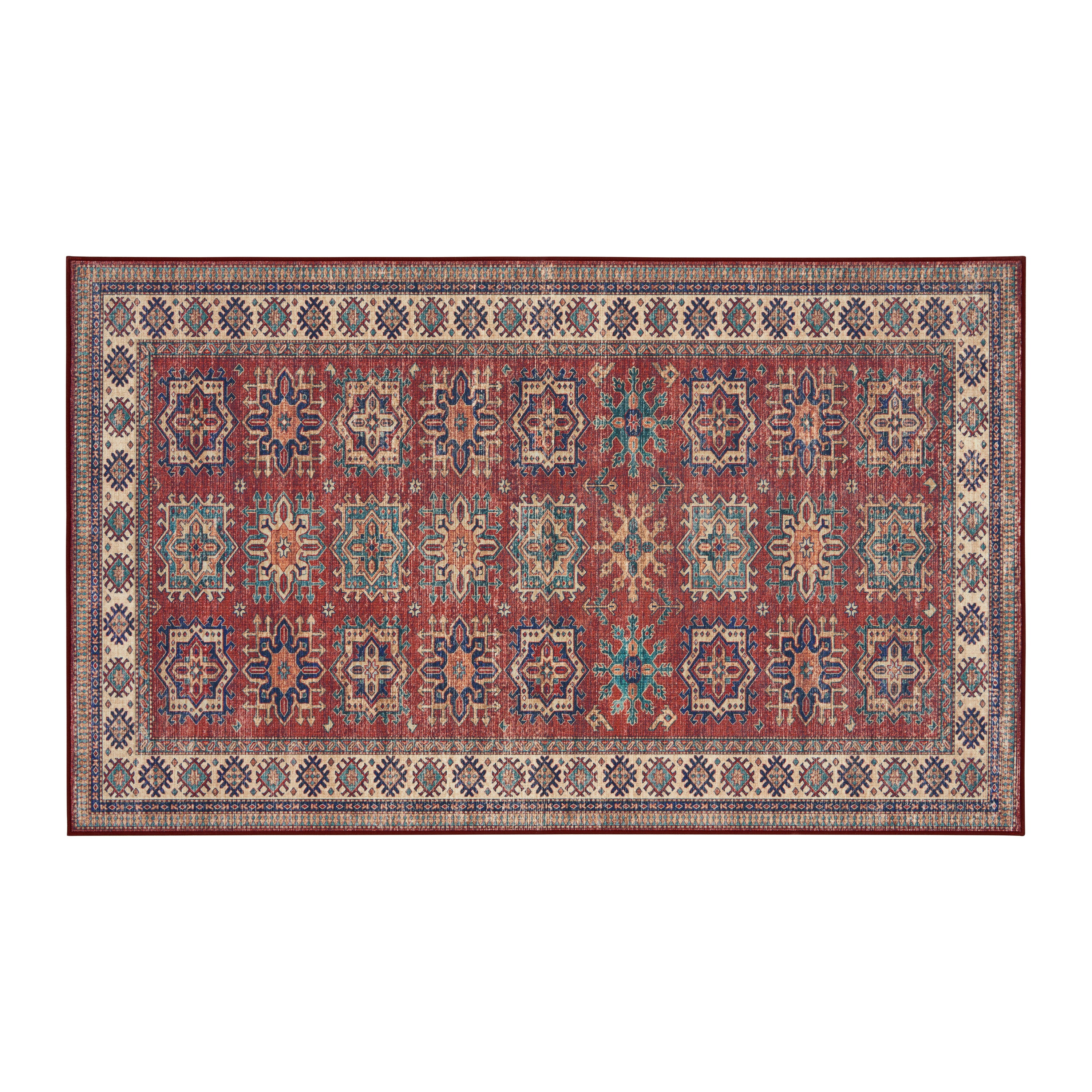 Red Minot Imagine Printed Chenille Rug