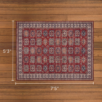 Red Minot Imagine Printed Chenille Rug