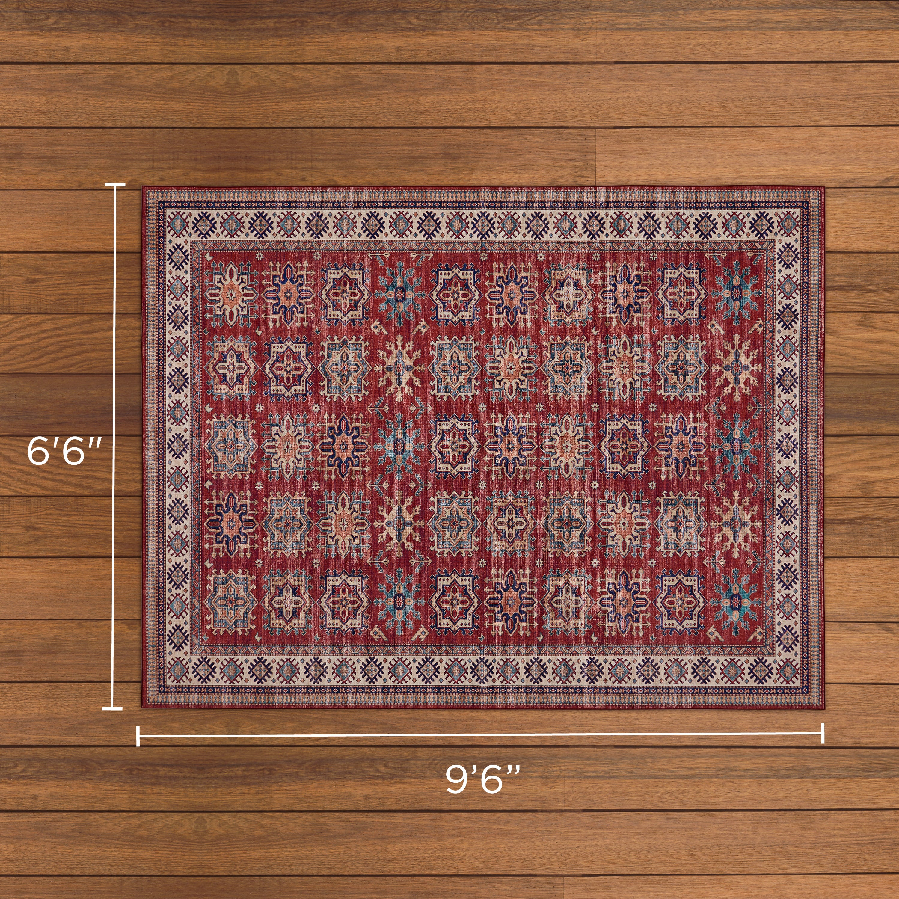 Red Minot Imagine Printed Chenille Rug
