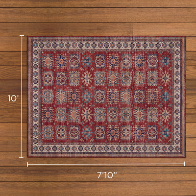 Red Minot Imagine Printed Chenille Rug