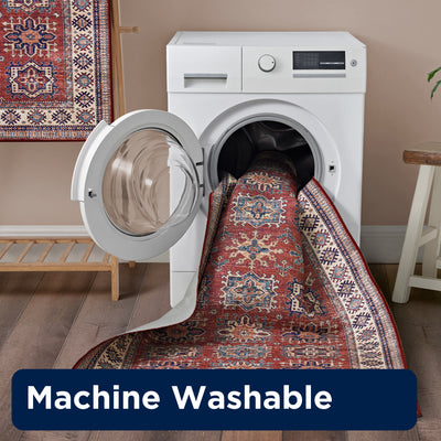 Red Minot Imagine Printed Chenille Rug