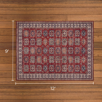 Red Minot Imagine Printed Chenille Rug