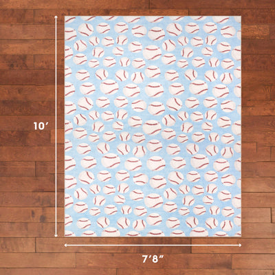 Wyatt & Ash Kids Finley Baseball Washable Rug