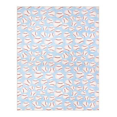 Wyatt & Ash Kids Finley Baseball Washable Rug