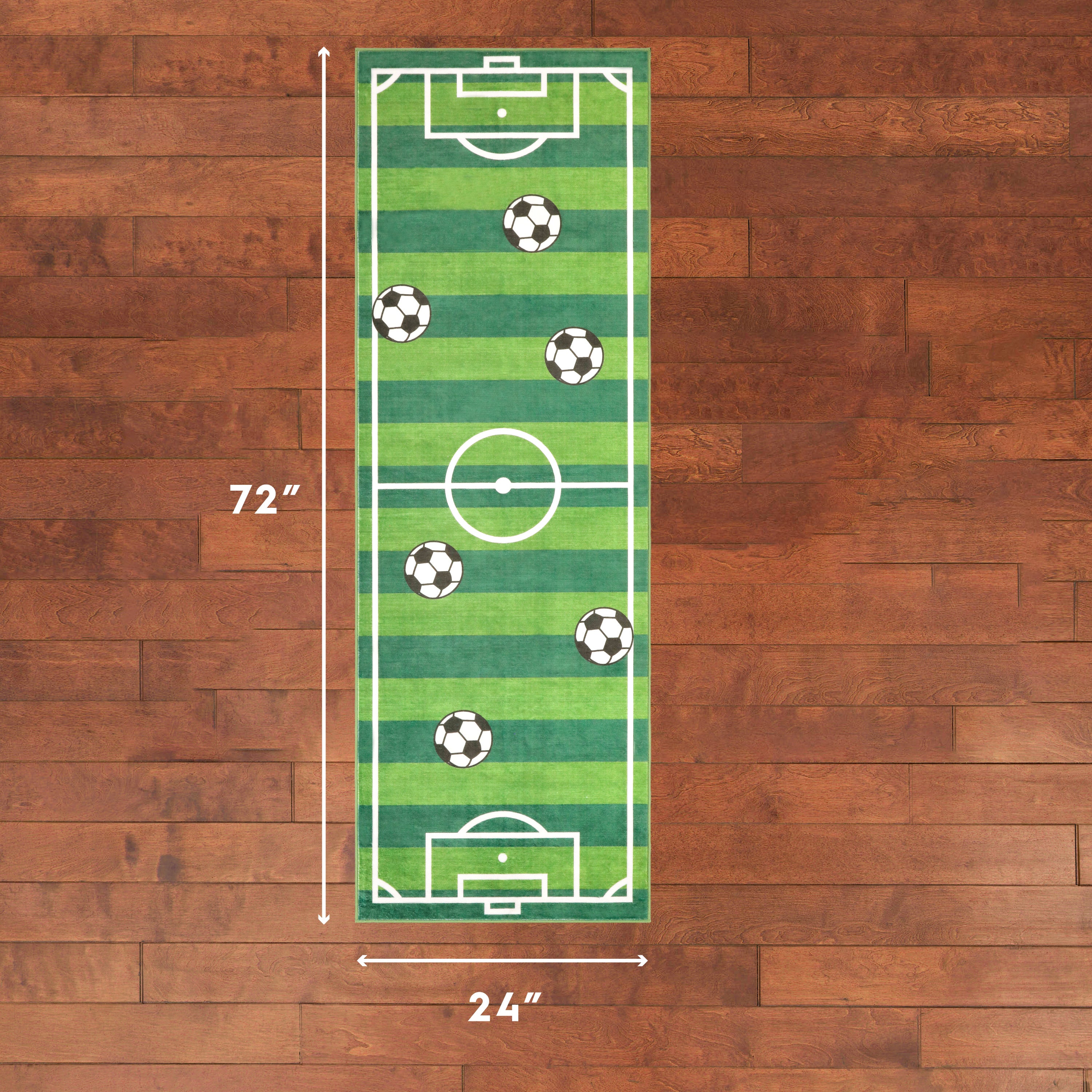 Wyatt & Ash Kids Finley Soccer Field Washable Rug