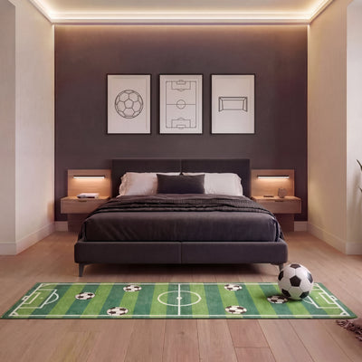 Wyatt & Ash Kids Finley Soccer Field Washable Rug