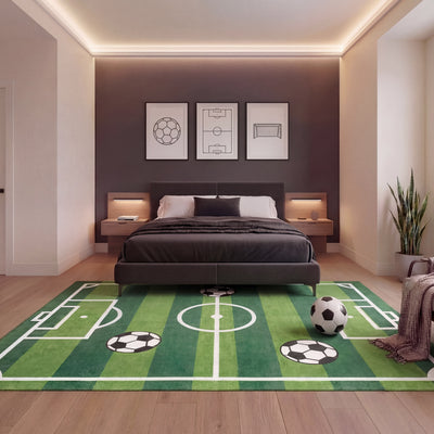 Wyatt & Ash Kids Finley Soccer Field Washable Rug