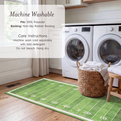 Wyatt & Ash Kids Finley Football Washable Rug