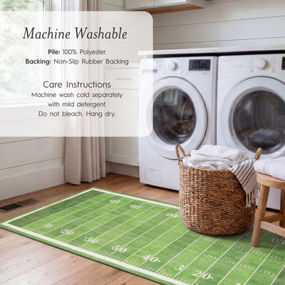 Wyatt & Ash Kids Finley Football Washable Rug