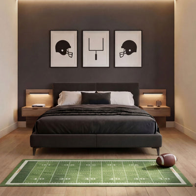 Wyatt & Ash Kids Finley Football Washable Rug