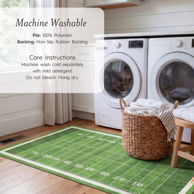 Wyatt & Ash Kids Finley Football Washable Rug