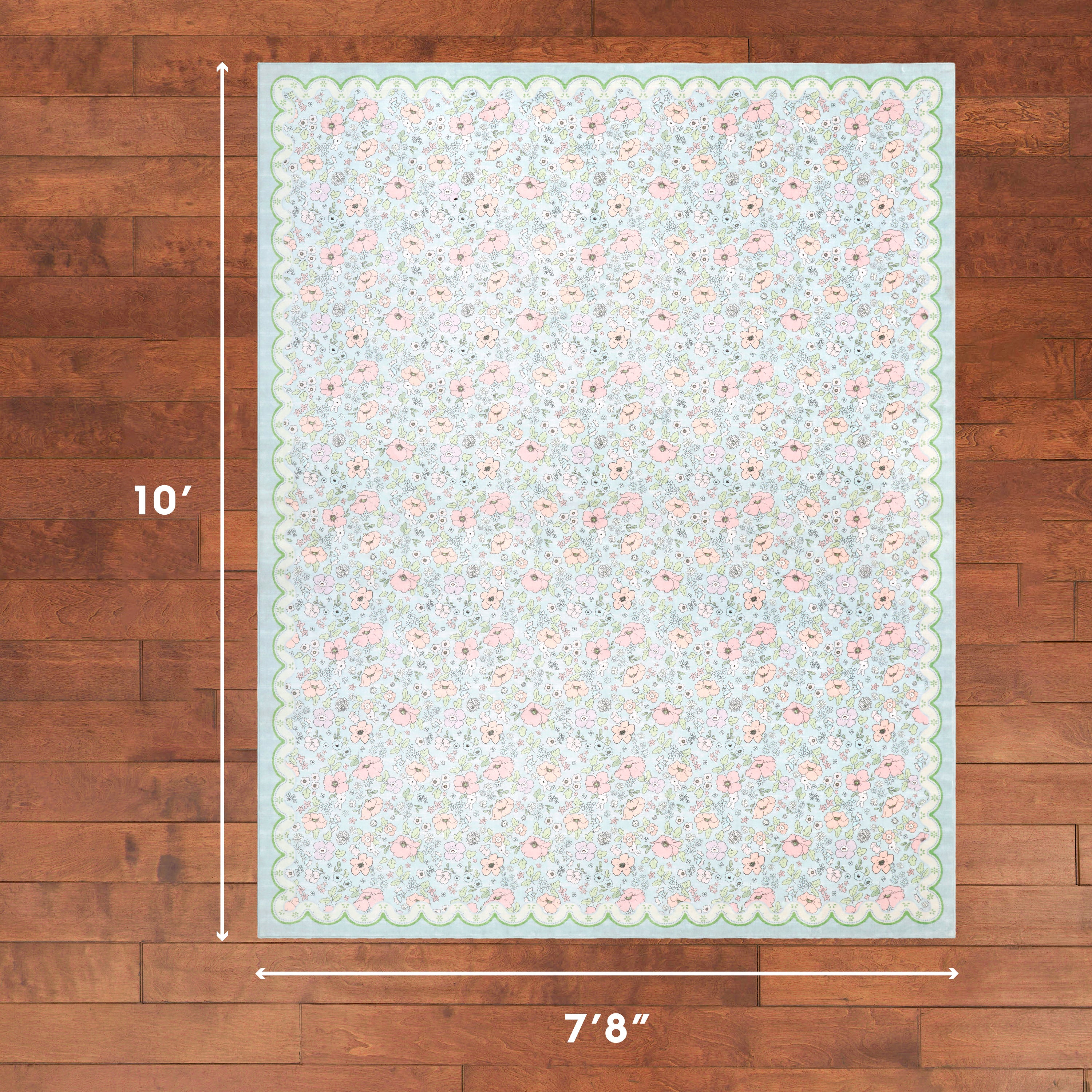 Wyatt & Ash Kids Finley Scallop Border Washable Rug