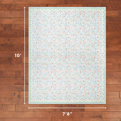 Wyatt & Ash Kids Finley Scallop Border Washable Rug