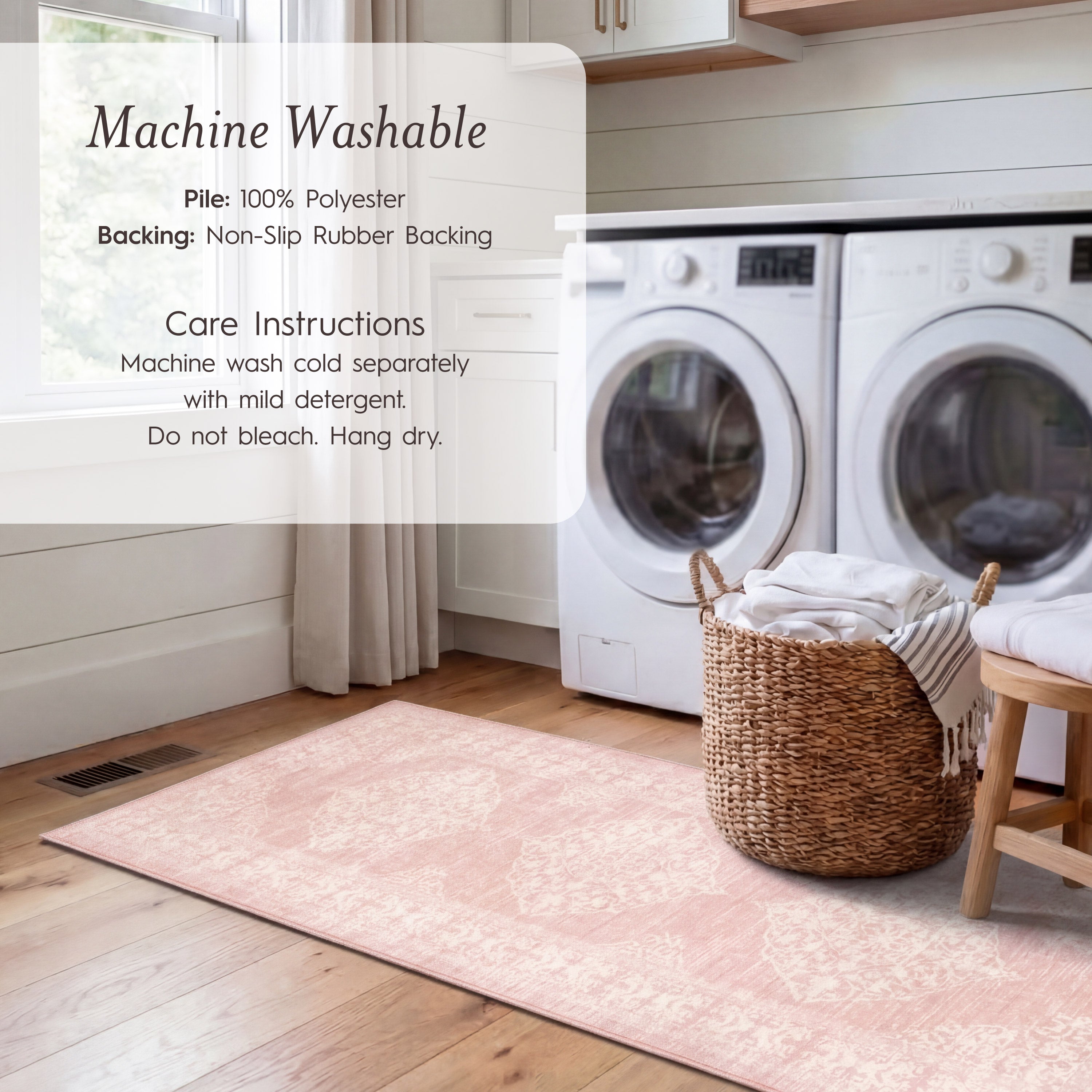 Wyatt & Ash Kids Finley Medallion Washable Rug