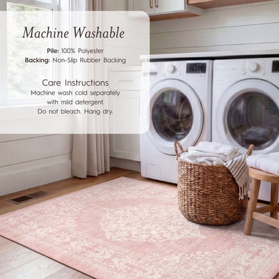 Wyatt & Ash Kids Finley Medallion Washable Rug