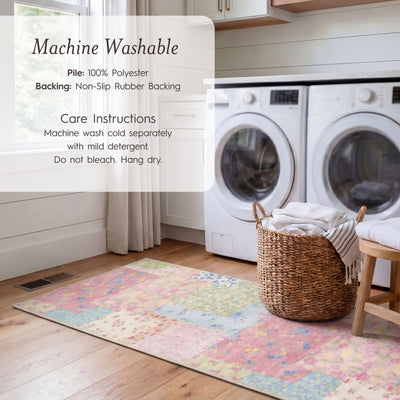 Wyatt & Ash Kids Finley Patchwork Washable Rug