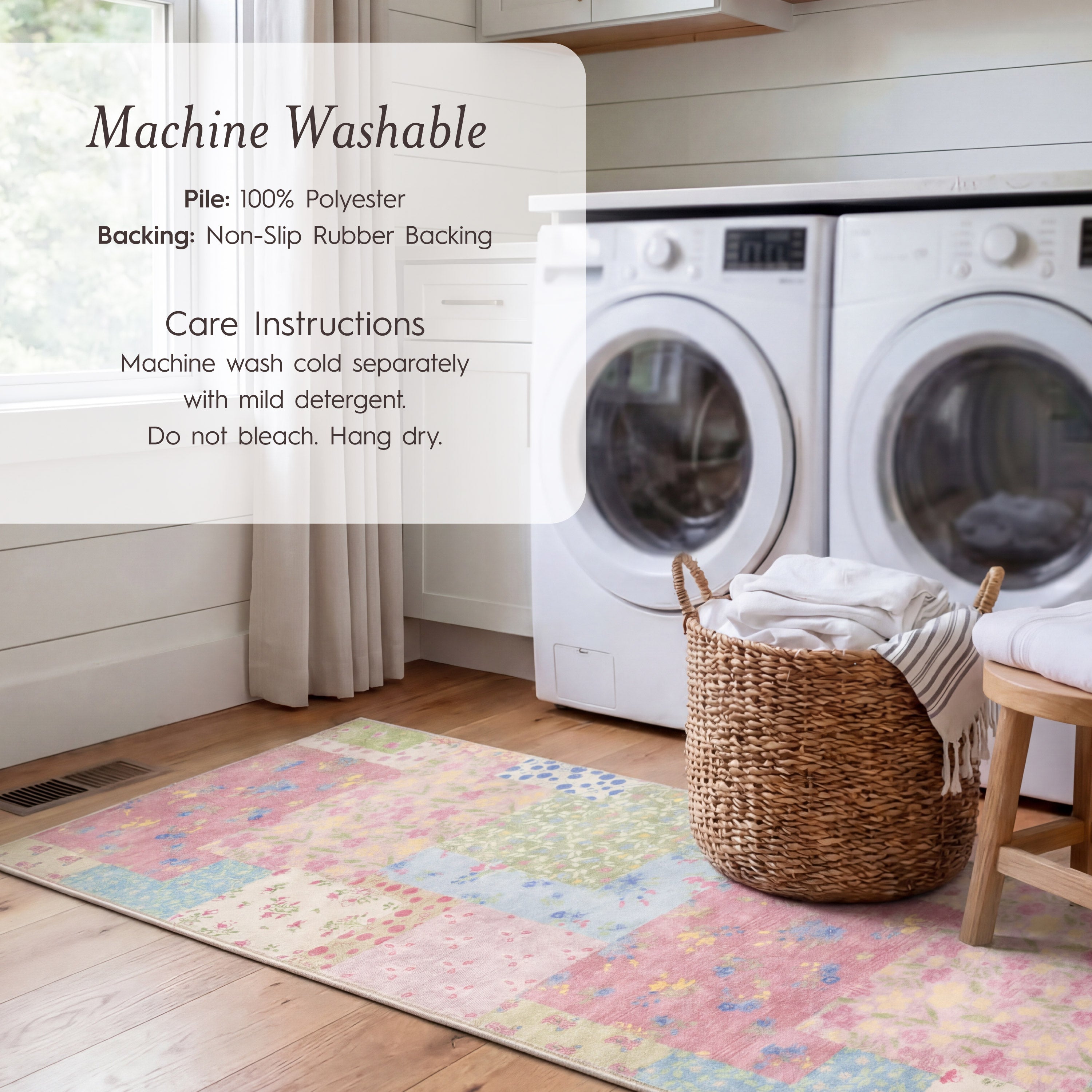 Wyatt & Ash Kids Finley Patchwork Washable Rug