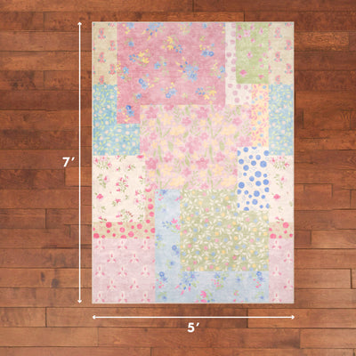 Wyatt & Ash Kids Finley Patchwork Washable Rug
