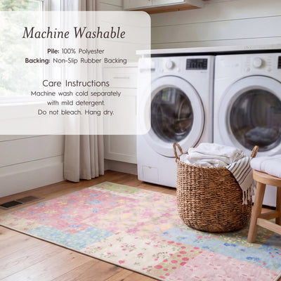 Wyatt & Ash Kids Finley Patchwork Washable Rug