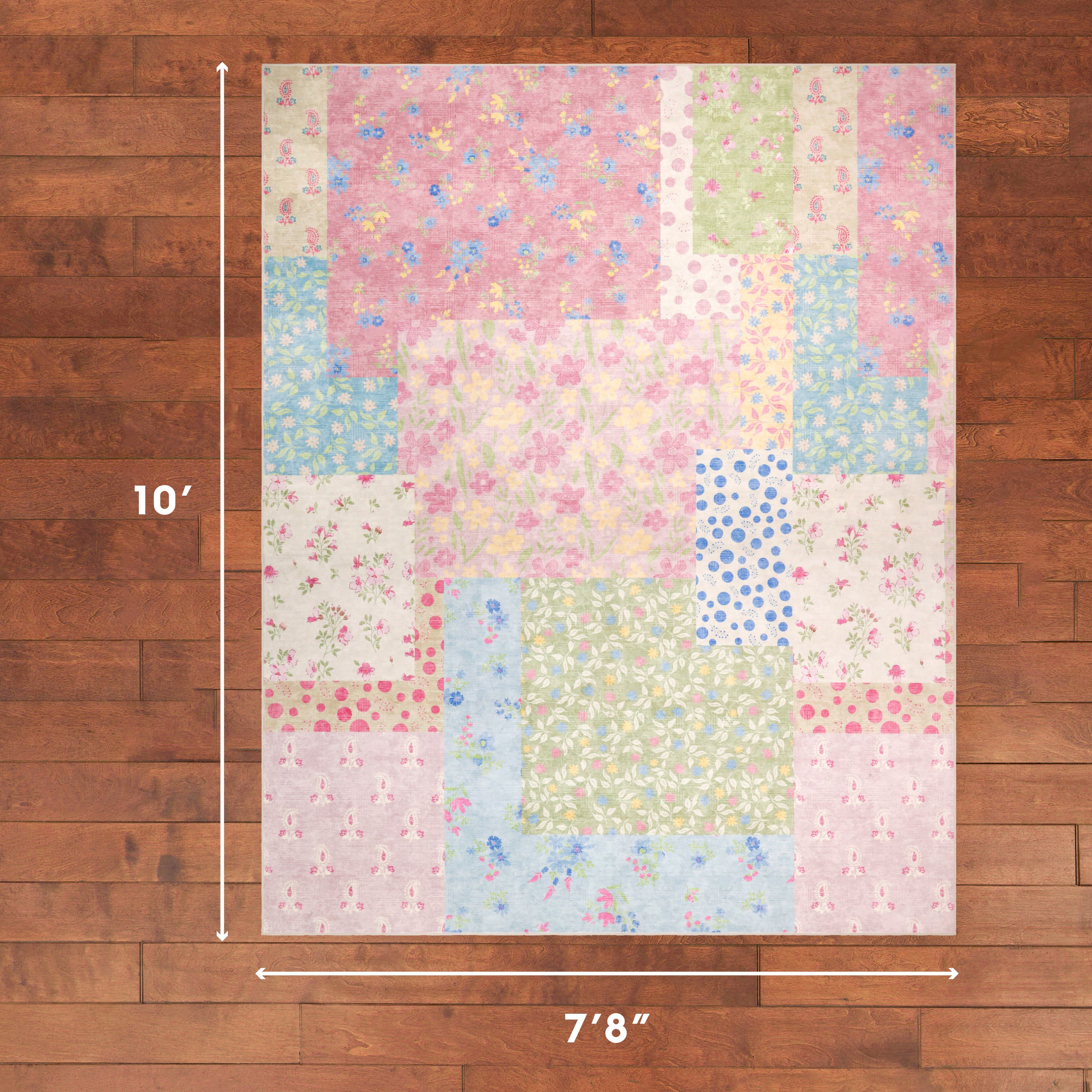 Wyatt & Ash Kids Finley Patchwork Washable Rug