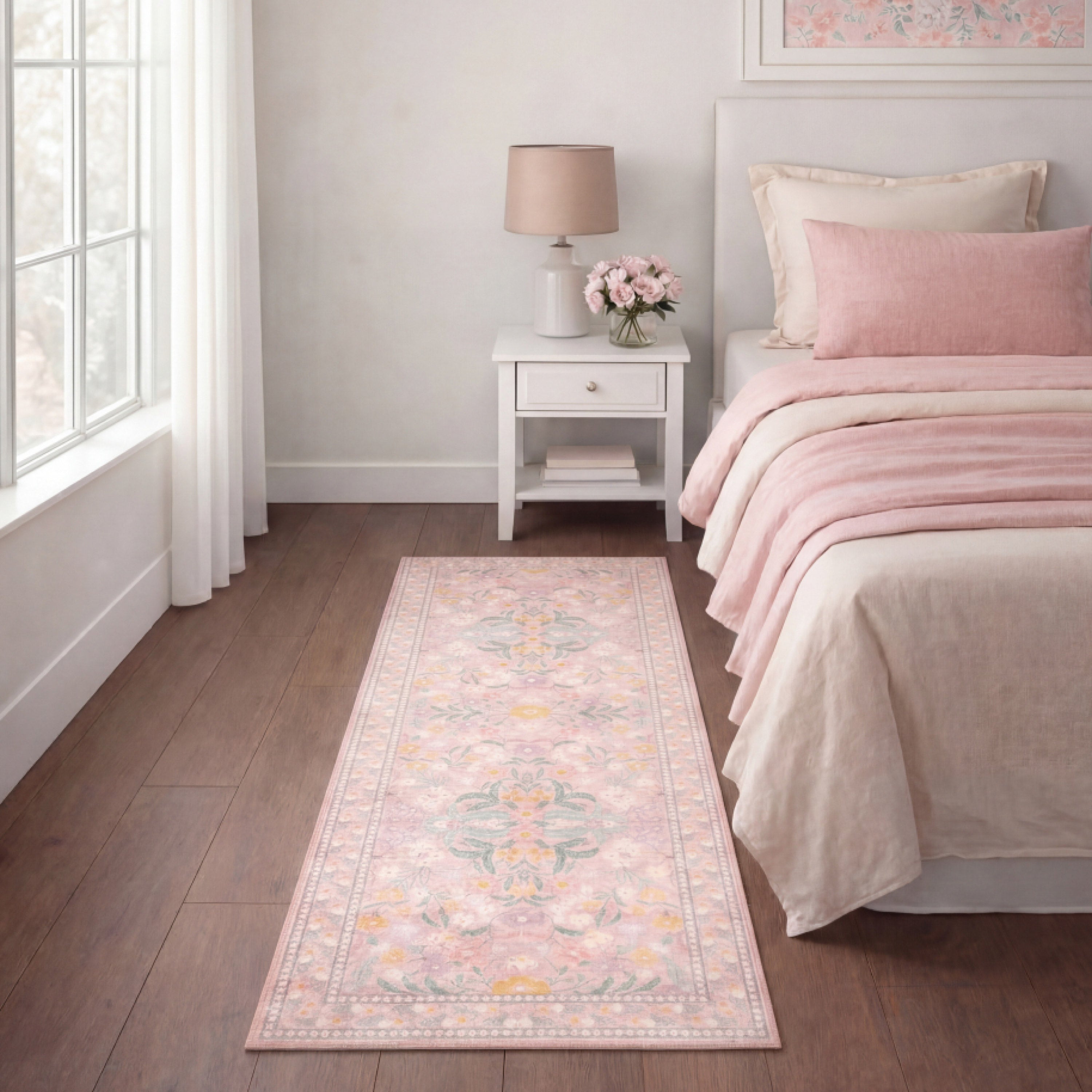 Wyatt & Ash Finley Floral Washable Rug
