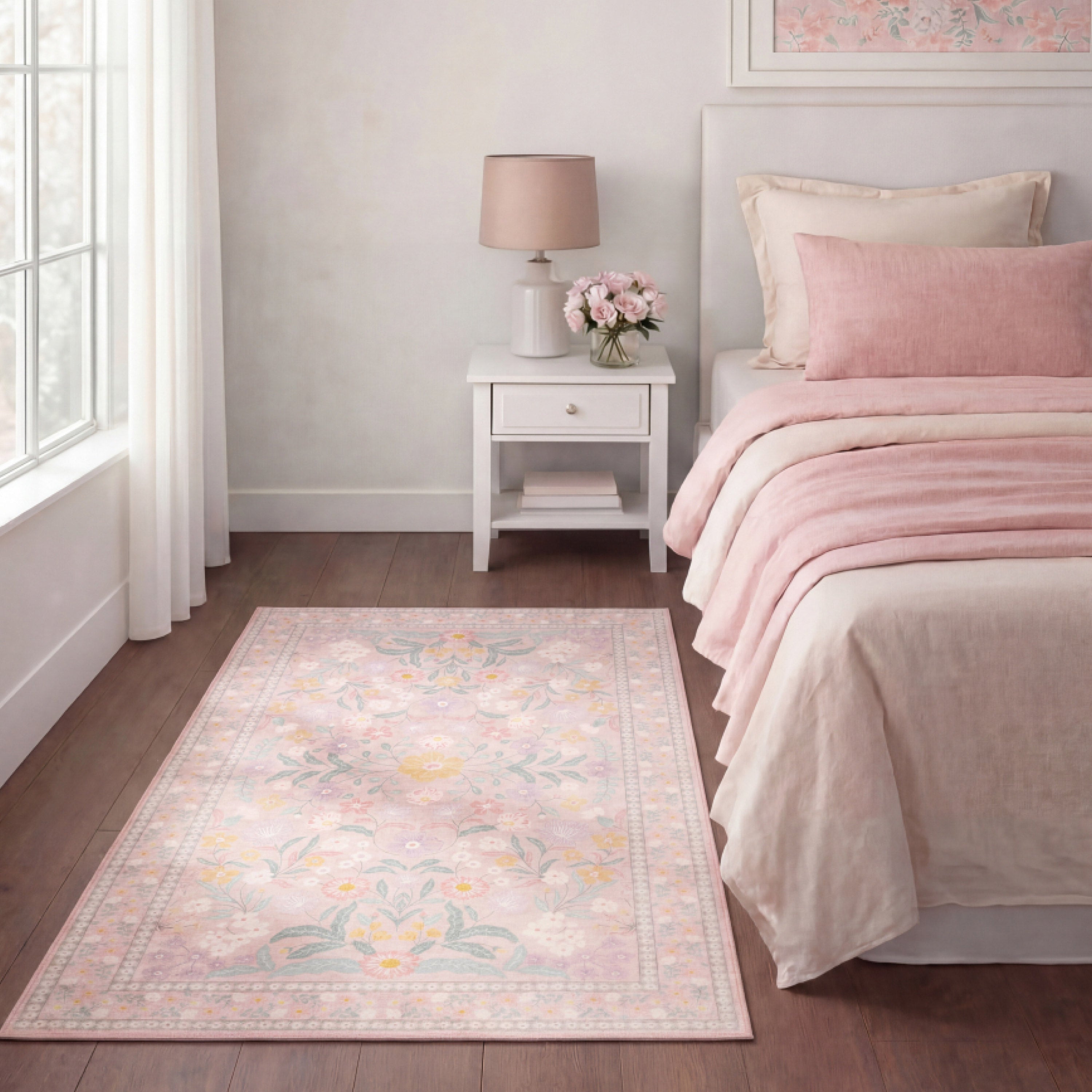 Wyatt & Ash Finley Floral Washable Rug